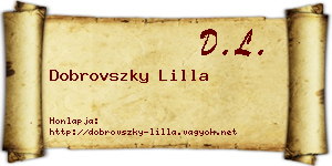 Dobrovszky Lilla névjegykártya